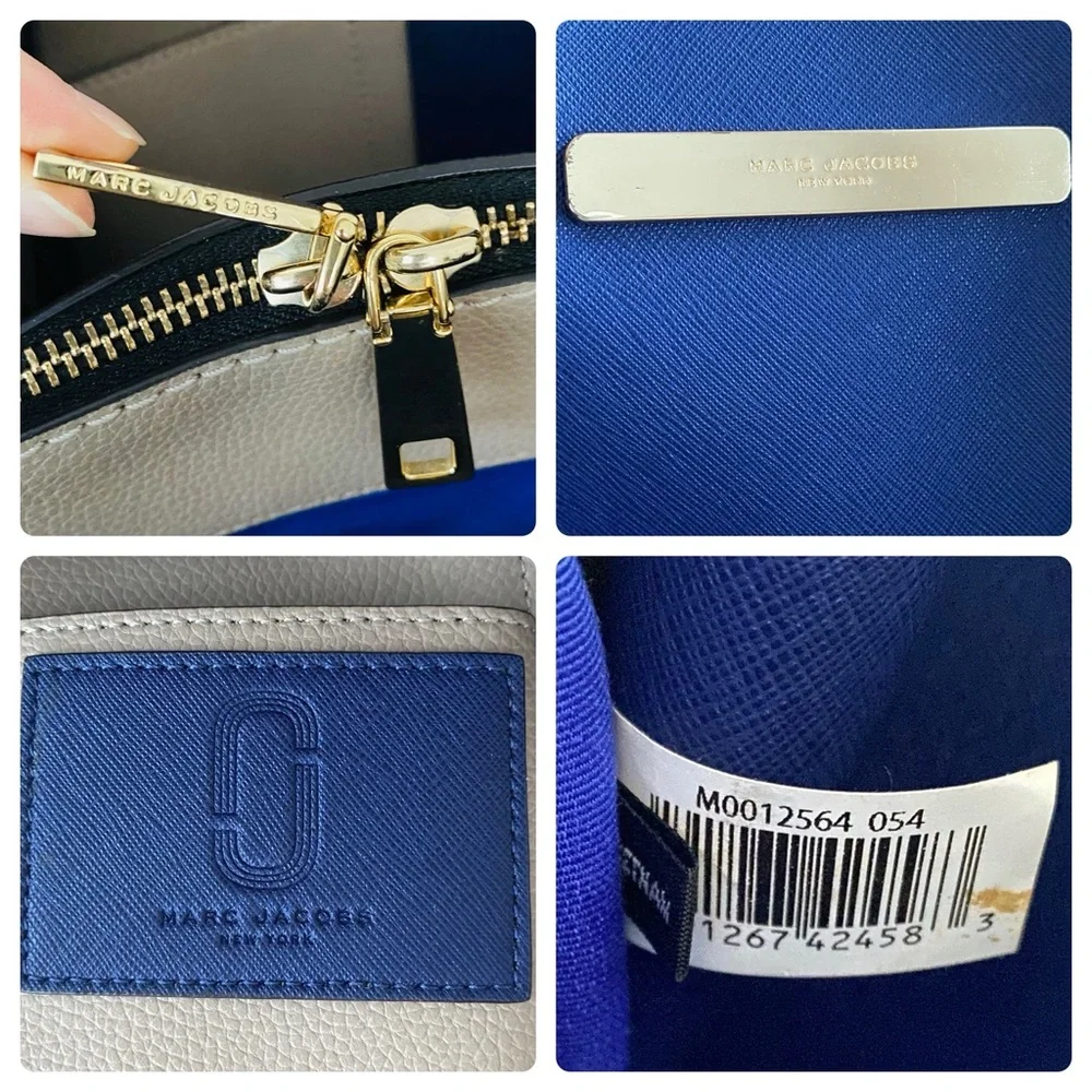 Marc Jacobs Taupe Leather Shoulder Bag with Gold Hardware